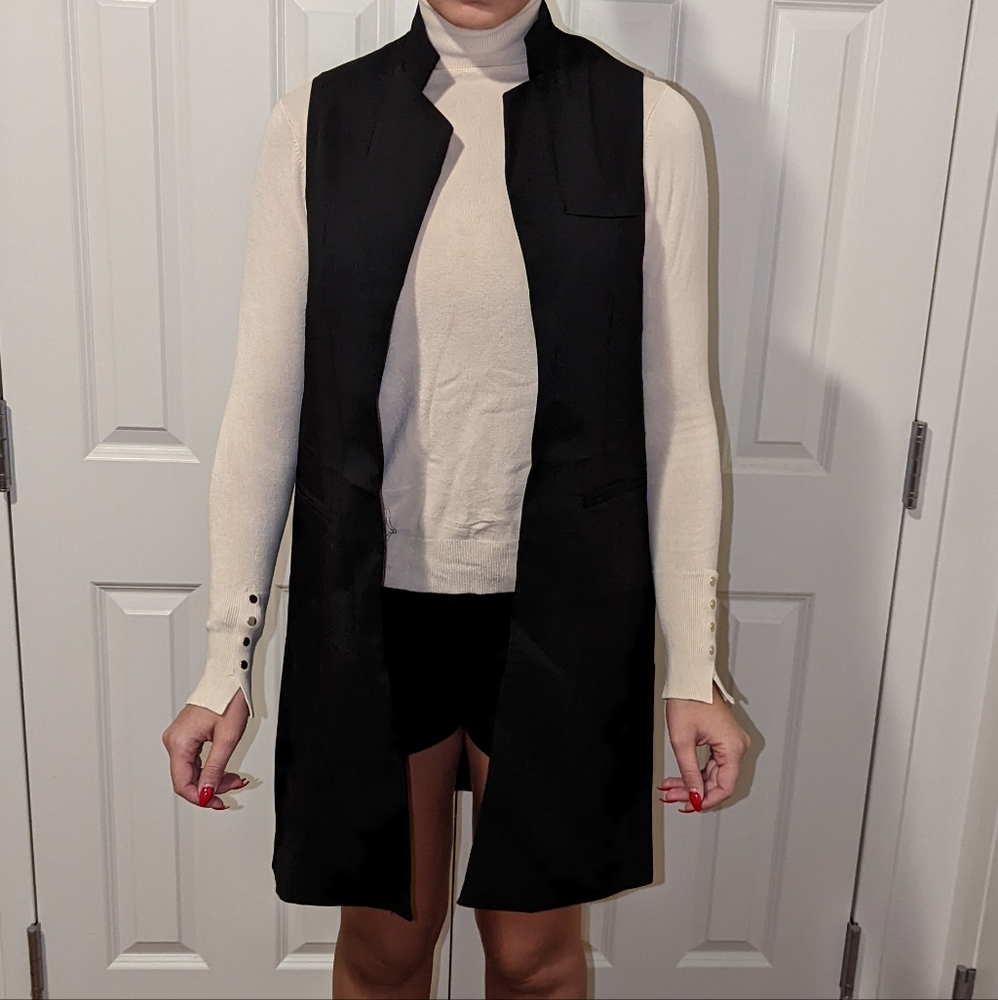 Brand new back long vest size M